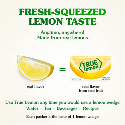 True Lemon Water Enhancer Packets - Sugar-Free, 0 Calorie Drink Mix with Real Lemon Flavor (Bulk Pack of 500)