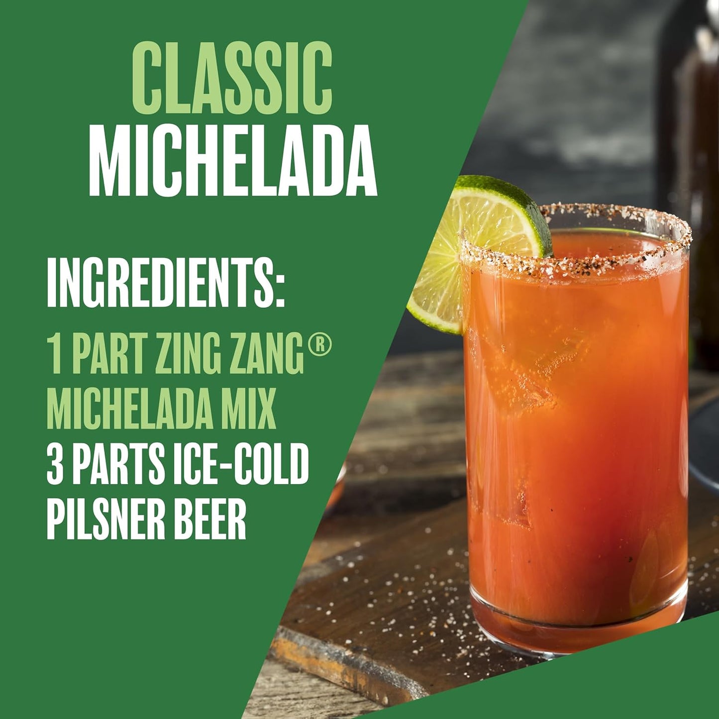 Zing Zang Michelada Mix, Non-Alcoholic Cocktail Mixer, 32 fl oz Bottle (Pack of 1)