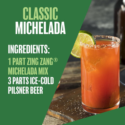 Zing Zang Michelada Mix, Non-Alcoholic Cocktail Mixer, 32 fl oz Bottle (Pack of 1)