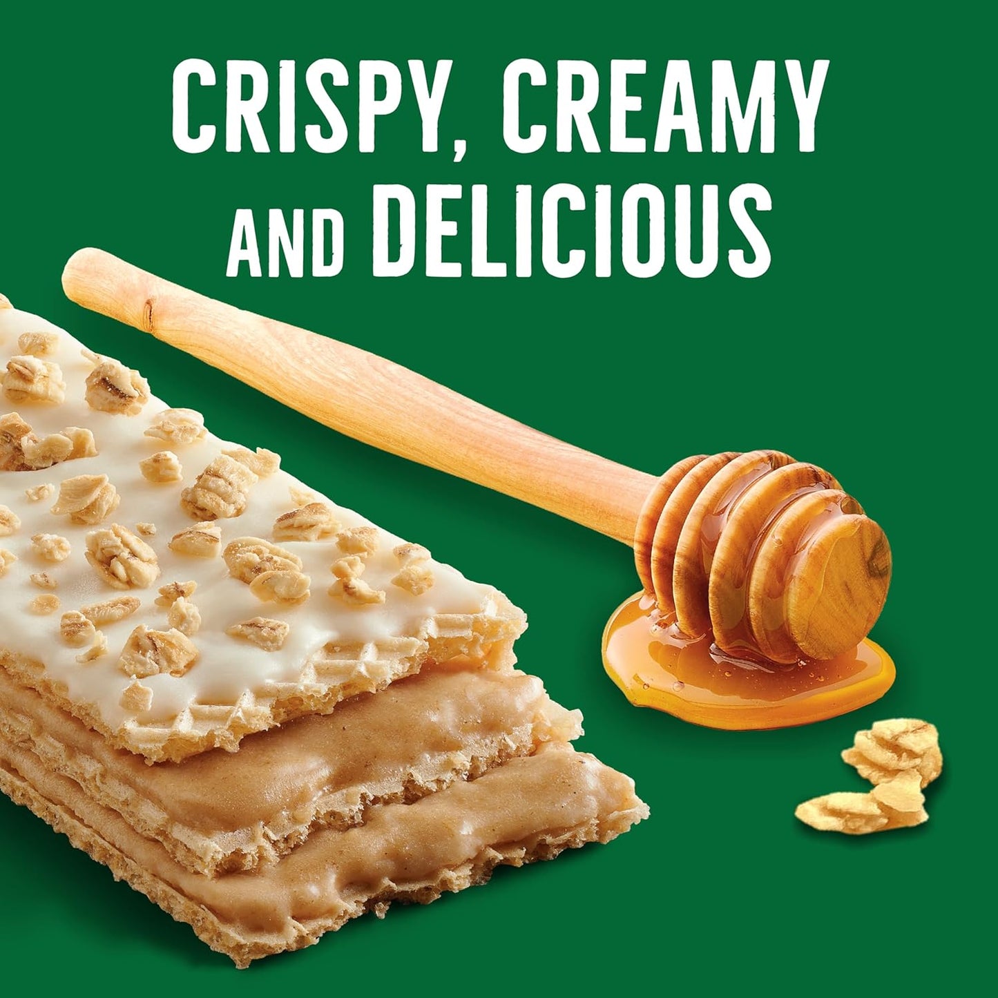 Nature Valley Crispy Creamy Wafer Bars, Honey Vanilla Flavored Snacks, Made with Whole Grain, 5 Bars, 6.5 OZ