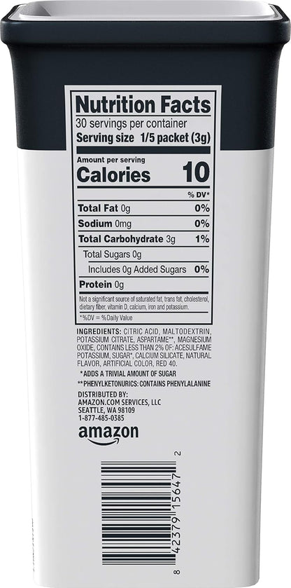 Amazon Brand - Happy Belly Drink Mix Singles, Pink Lemonade, 6- 0.53 oz, net wt 3.2 ounce (Pack of 1)