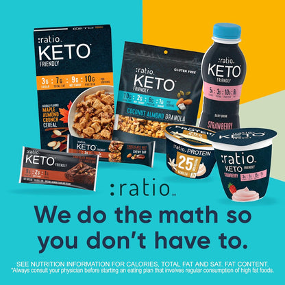 Ratio Soft Baked Bars, Chocolate Chunk Cookie, 1g Sugar, Keto Friendly, 5.34 oz (6 Bars)