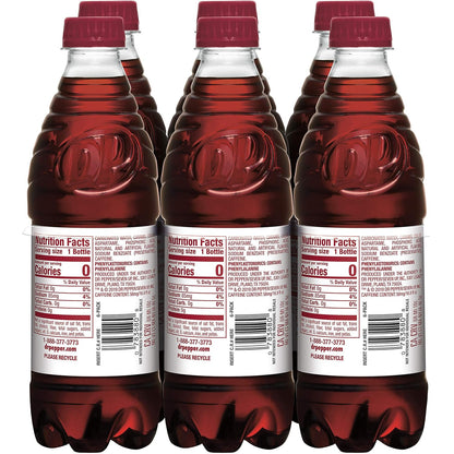 Diet Dr Pepper, .5 L bottles (Pack of 6)