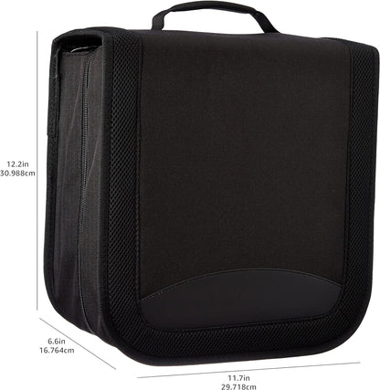 Amazon Basics Polyurethane CD/DVD Portable Storage Binder, 400-capacity, Black