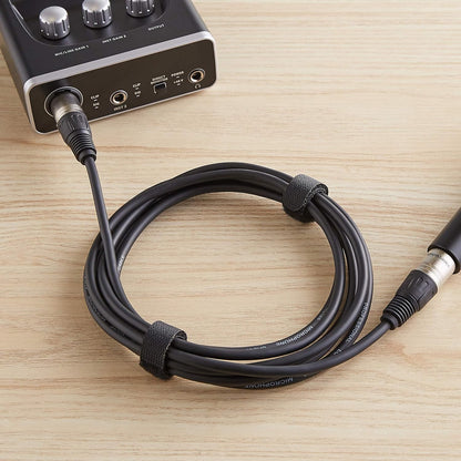 Amazon Basics XLR Microphone Cable for Recording Studio Speaker, PA System, All Copper Conductors, 10 ft, Black