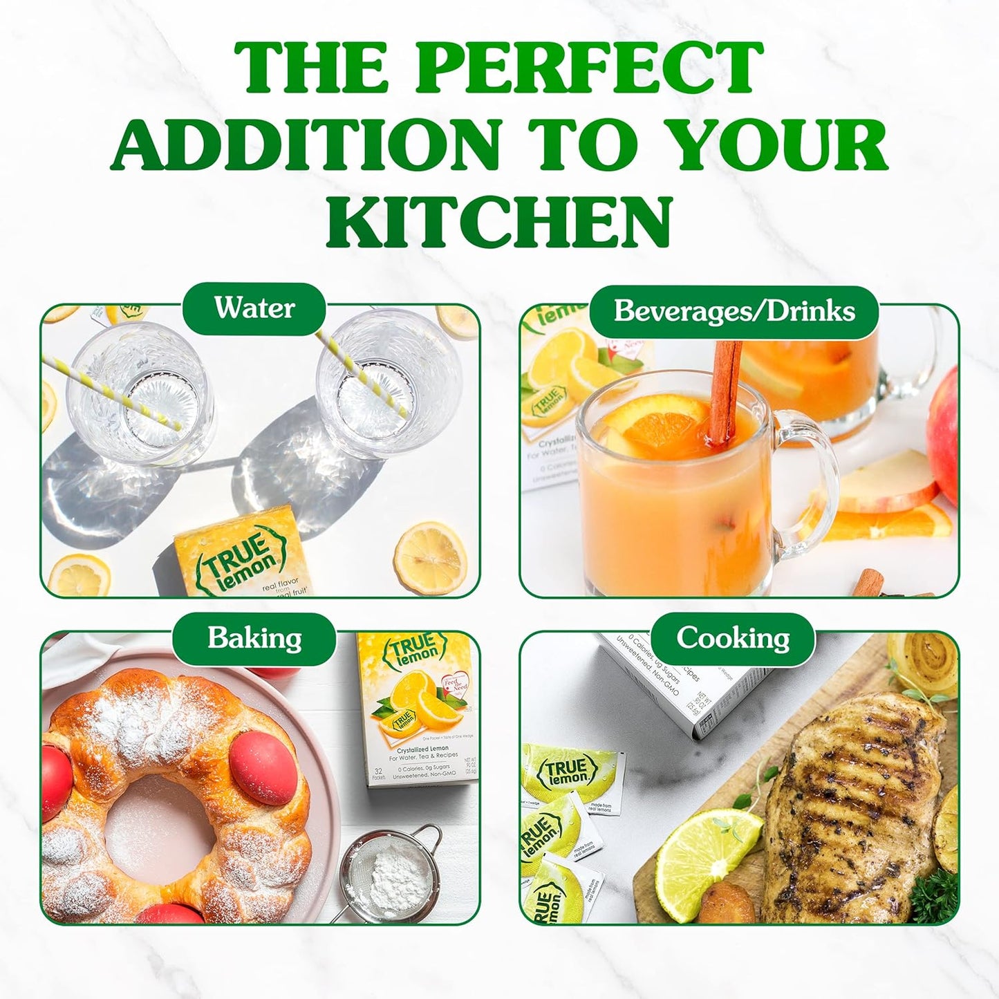 True Lemon Water Enhancer Packets - Sugar-Free, 0 Calorie Drink Mix with Real Lemon Flavor (Bulk Pack of 500)