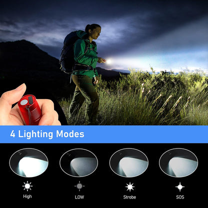 Flashlight Rechargeable,2000L High Lumens Flashlight,Super Bright Small LED Flash Light-Zoomable,Adjustable Brightness,Long Lasting for Camping,Outdoors,Christmas Gifts Men&Women-Red