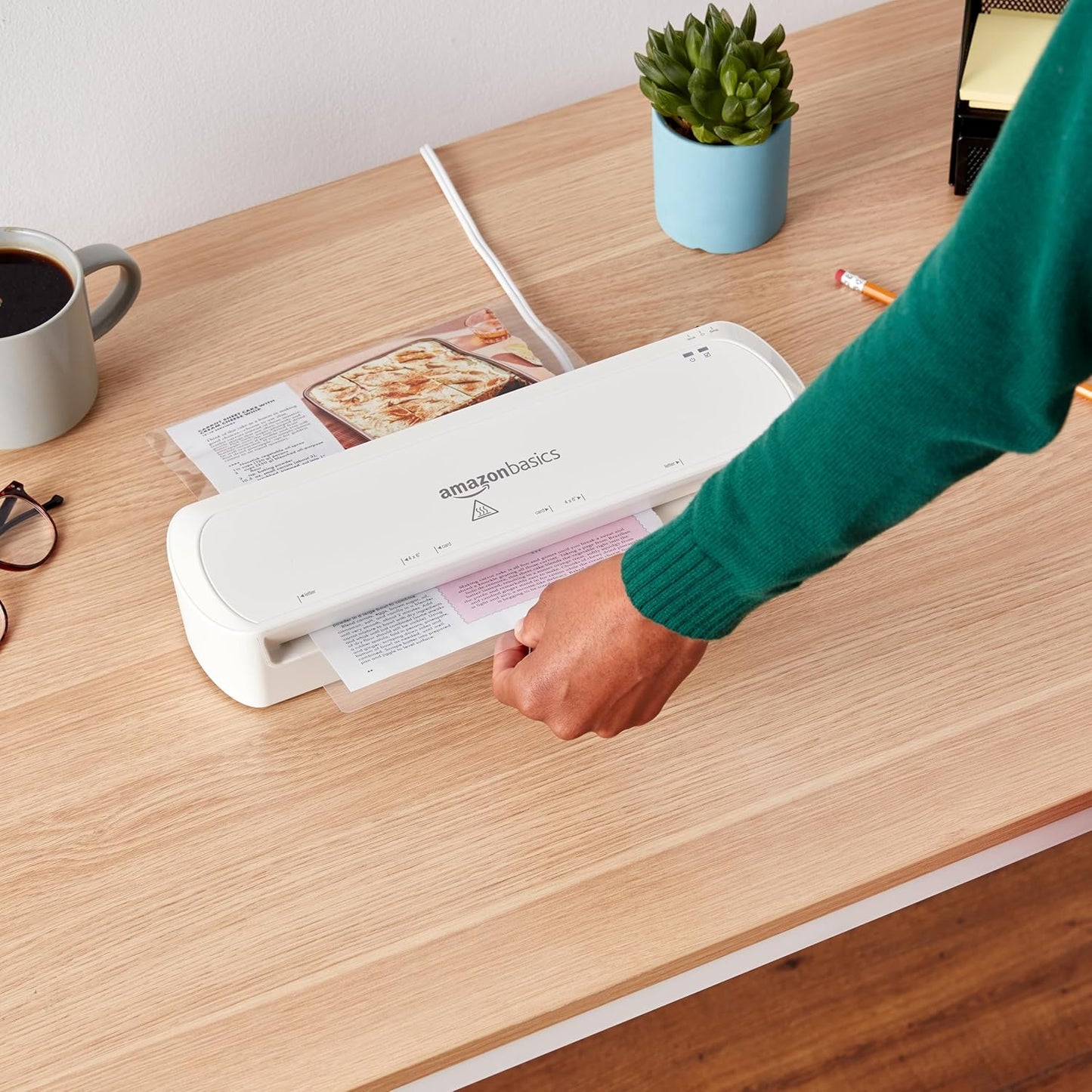 Amazon Basics 9-Inch Thermal Laminator Machine, White