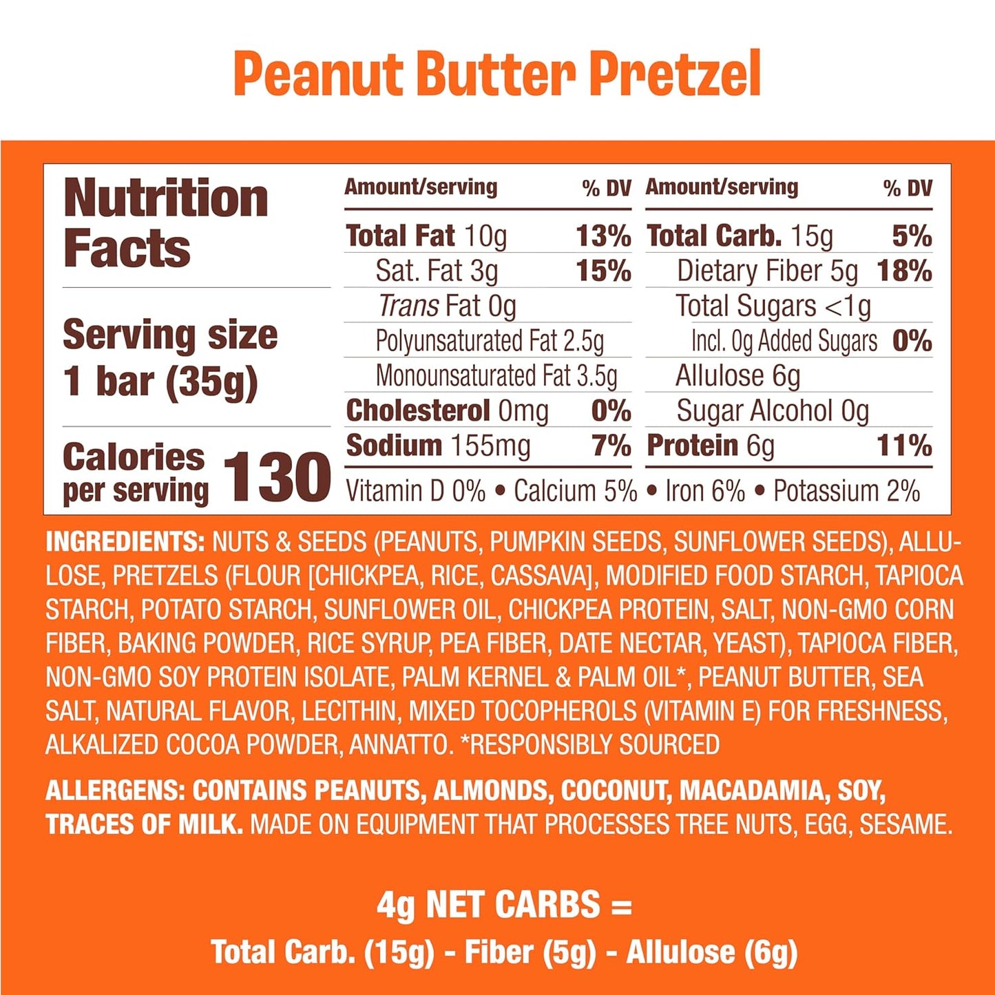 Munk Pack Nut & Seed Bar Pretzel Variety Pack - 1g Sugar, Low Carb & Keto, 6g Protein - Gluten Free, Plant Based, Zero Added Sugar - Sweet & Salty Breakfast & Snack Bars, 2 Flavors | 6 Bars