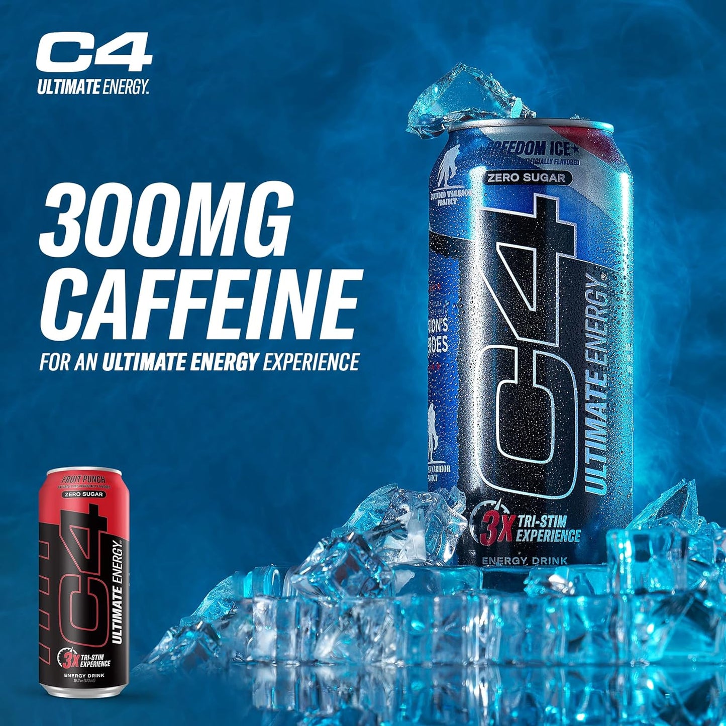 Cellucor C4 Ultimate | Pre Workout Sugar Free Energy Drink | Tri-Stim Experience with 300mg Caffeine + TeaCrine + Dynamine | Fruit Punch | 16oz (Pack of 12)