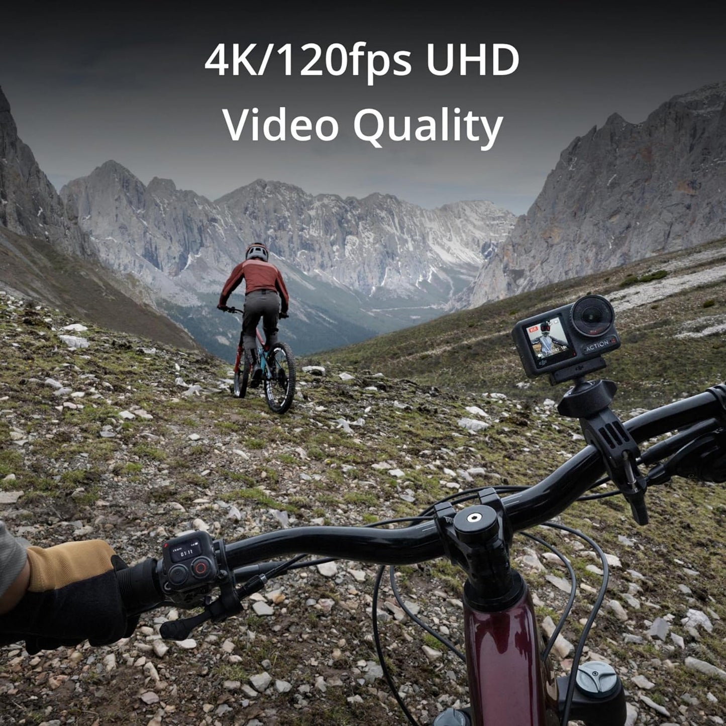 DJI Osmo Action 4 Standard Combo, Waterproof Action Camera 4K with 1/1.3" Sensor, Low-Light Imaging, Long-Lasting 160 Mins, Stabilization, Dual Touchscreens, Vlogging Camera for Travel, Sports