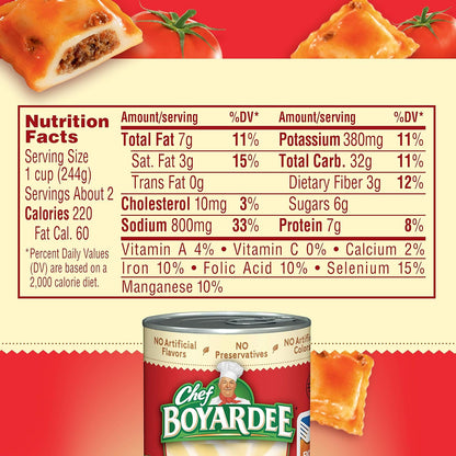 Chef Boyardee Mini Ravioli, 15 oz, 4 Pack